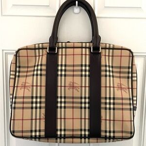 Burberry Bags Burberry Haymarket Laptop Briefcasebag Poshmark